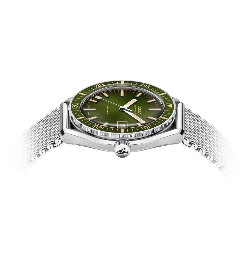 DOXA SUB 200  Sea Emerald Swiss Automatic Mesh Bracelet Watch
