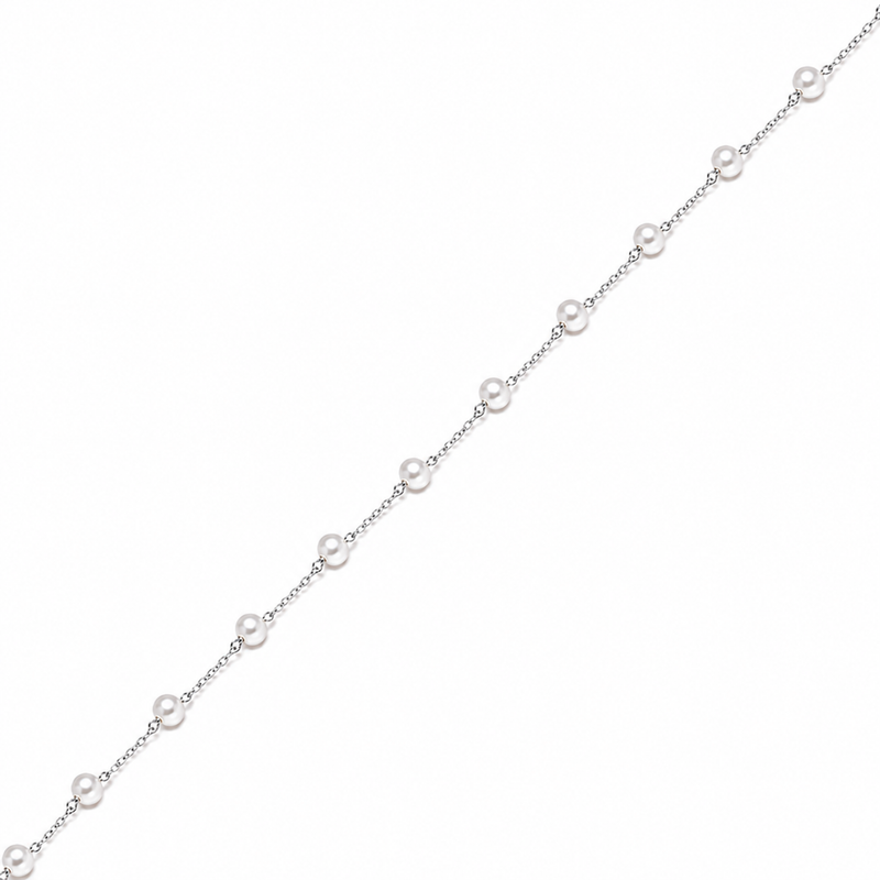 Sterling Silver Pearl Trace Chain Necklace