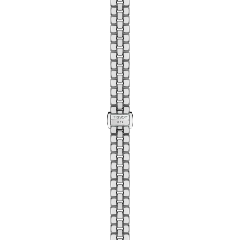 Tissot Lovely Square Silver Diamond Dial Watch