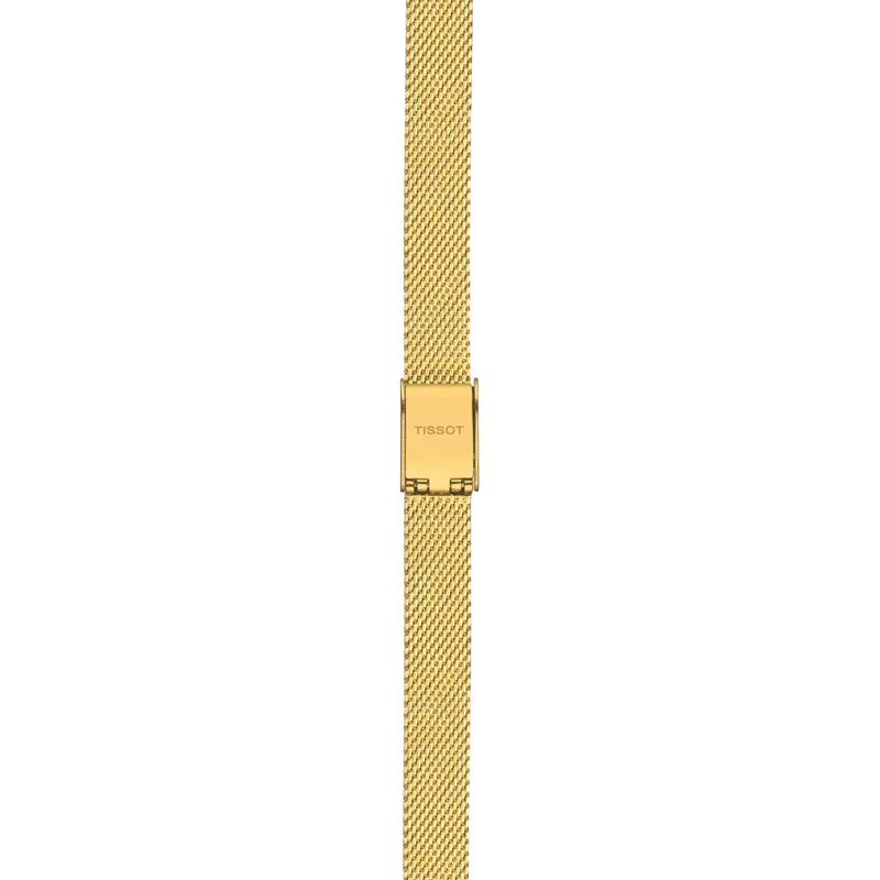 Tissot Lovely Quartz Square Yellow Gold Silver Dial Watch