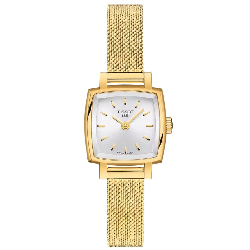Tissot Lovely Quartz Square Yellow Gold Silver Dial Watch