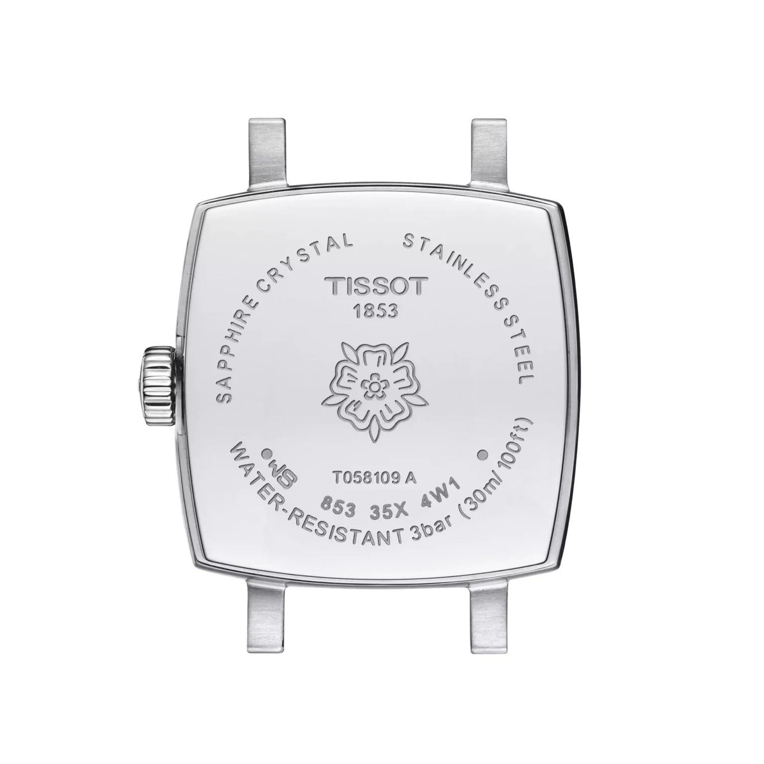 Tissot Lovely Square Silver Diamond Dial Watch