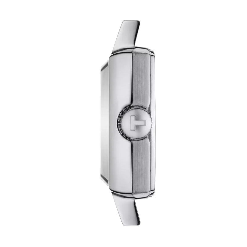 Tissot Lovely Square Silver Diamond Dial Watch