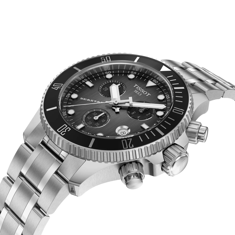 Tissot Seastar 1000 Quartz Chronograph Black 38mm Watch