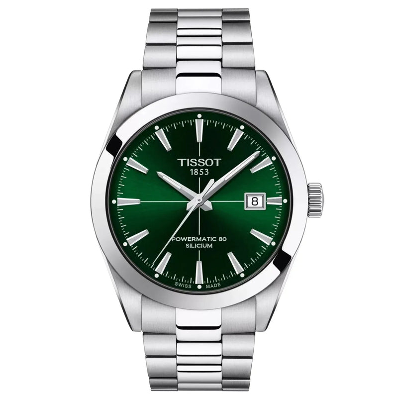 Tissot Gentleman Powermatic 80 Silicium Green Dial Watch