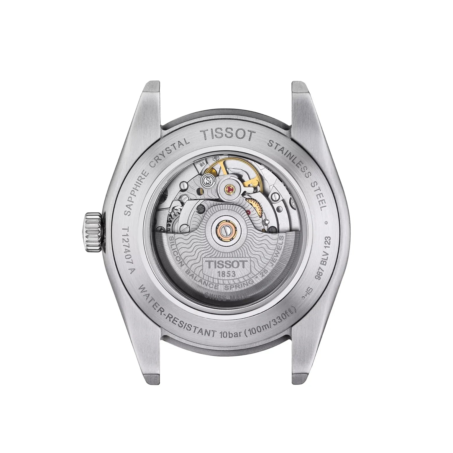 Tissot Gentleman Powermatic 80 Silicium Ice Blue Dial Watch