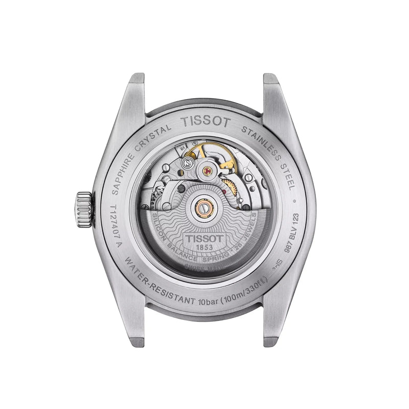 Tissot Gentleman Powermatic 80 Silicium Ice Blue Dial Watch