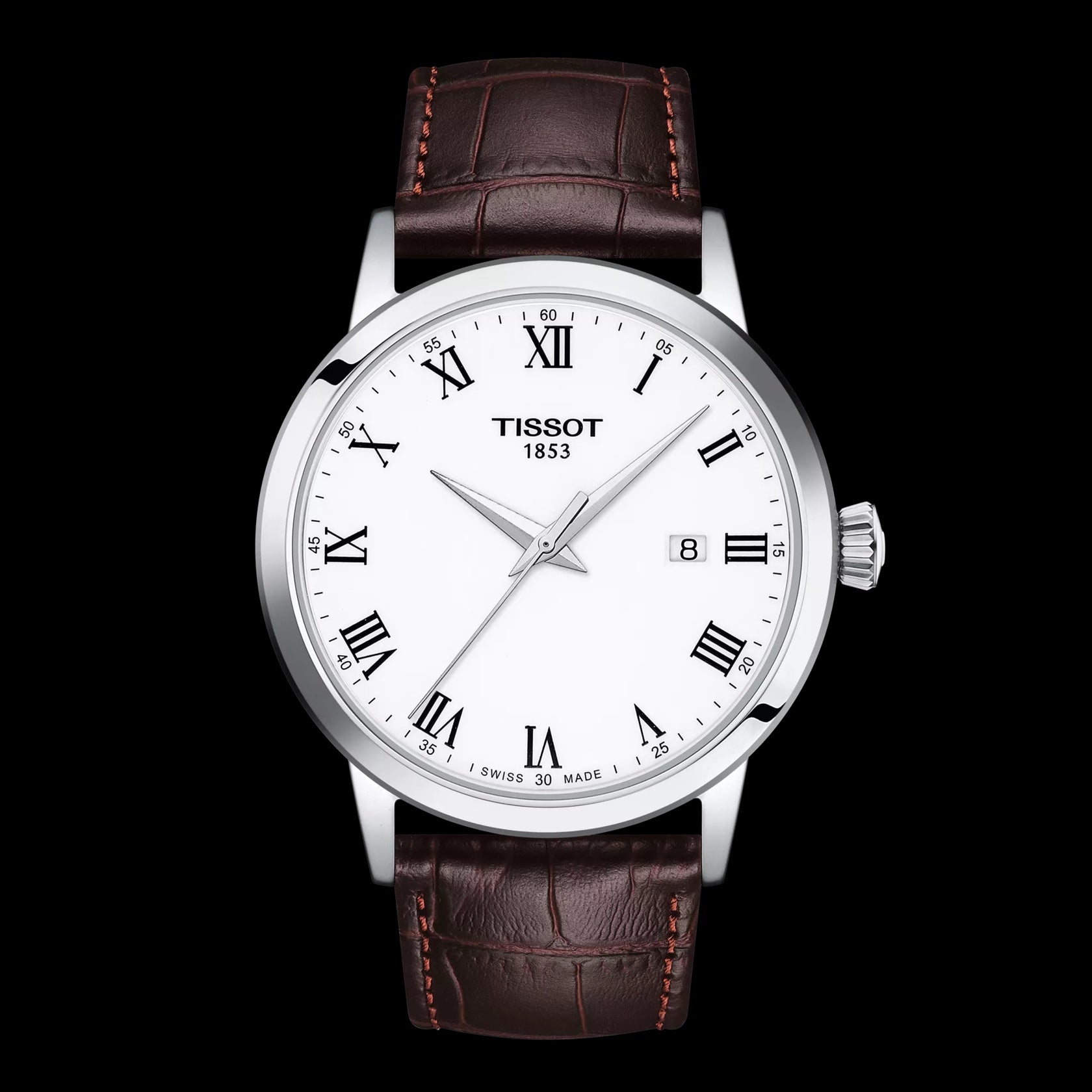 Tissot Classic Dream 42mm Leather Stainless Steel White Dial Watch