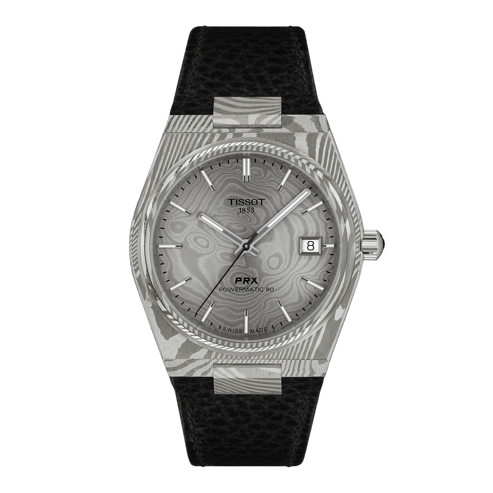Tissot PRX Powermatic 80 38mm Damascus Steel Watch