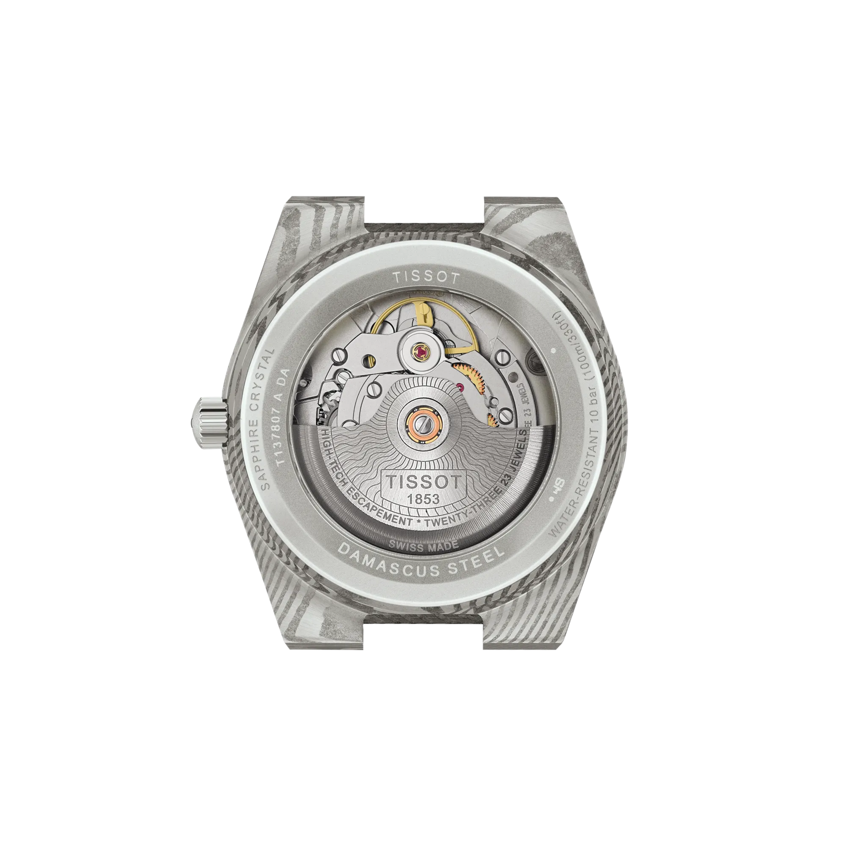 Tissot PRX Powermatic 80 38mm Damascus Steel Watch