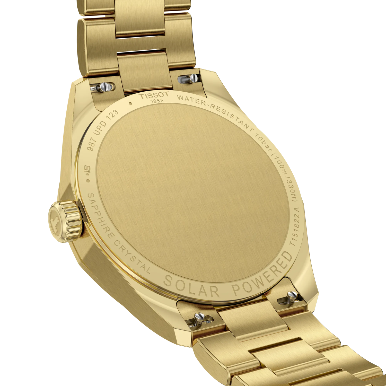 Tissot PRC 100 Solar 34mm Champagne Gold Watch