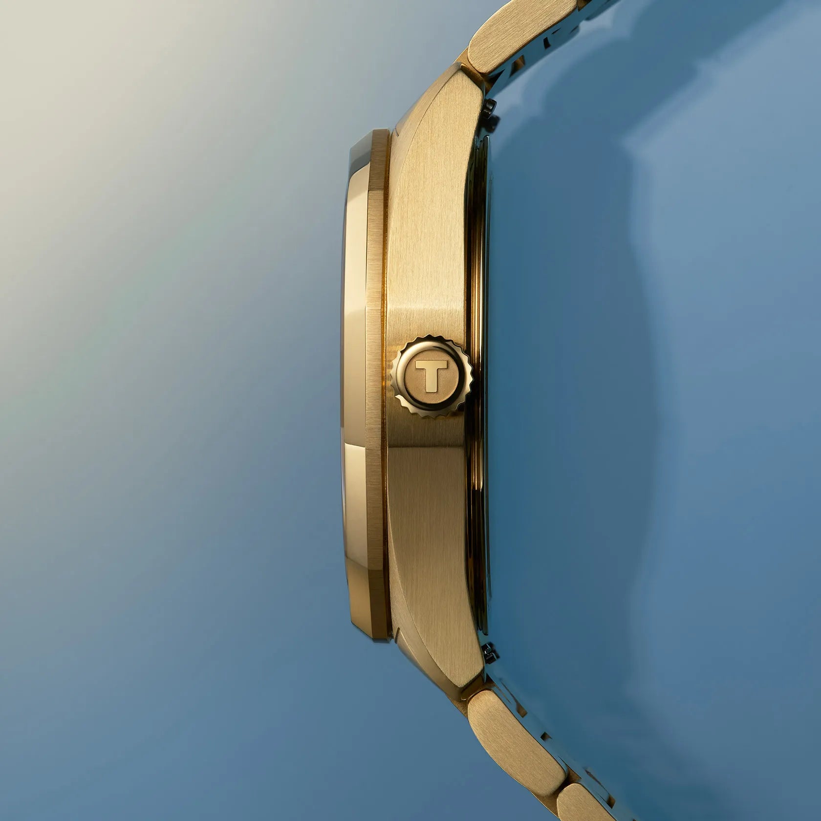 Tissot PRC 100 Solar 34mm Champagne Gold Watch