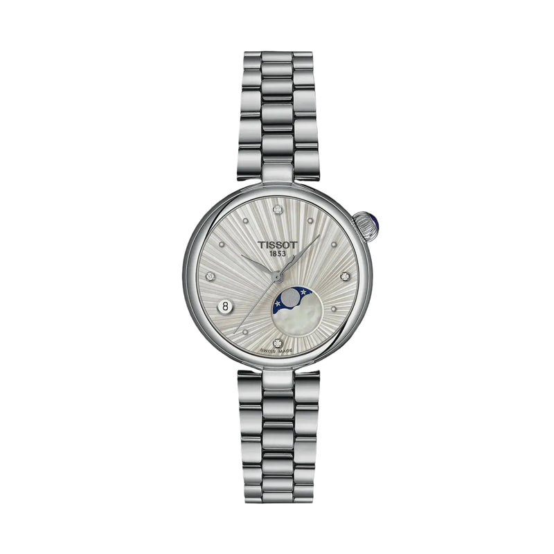 Tissot Desir 29.6mm Silver Diamond Moonphase T152.223.11.036.00 Watch