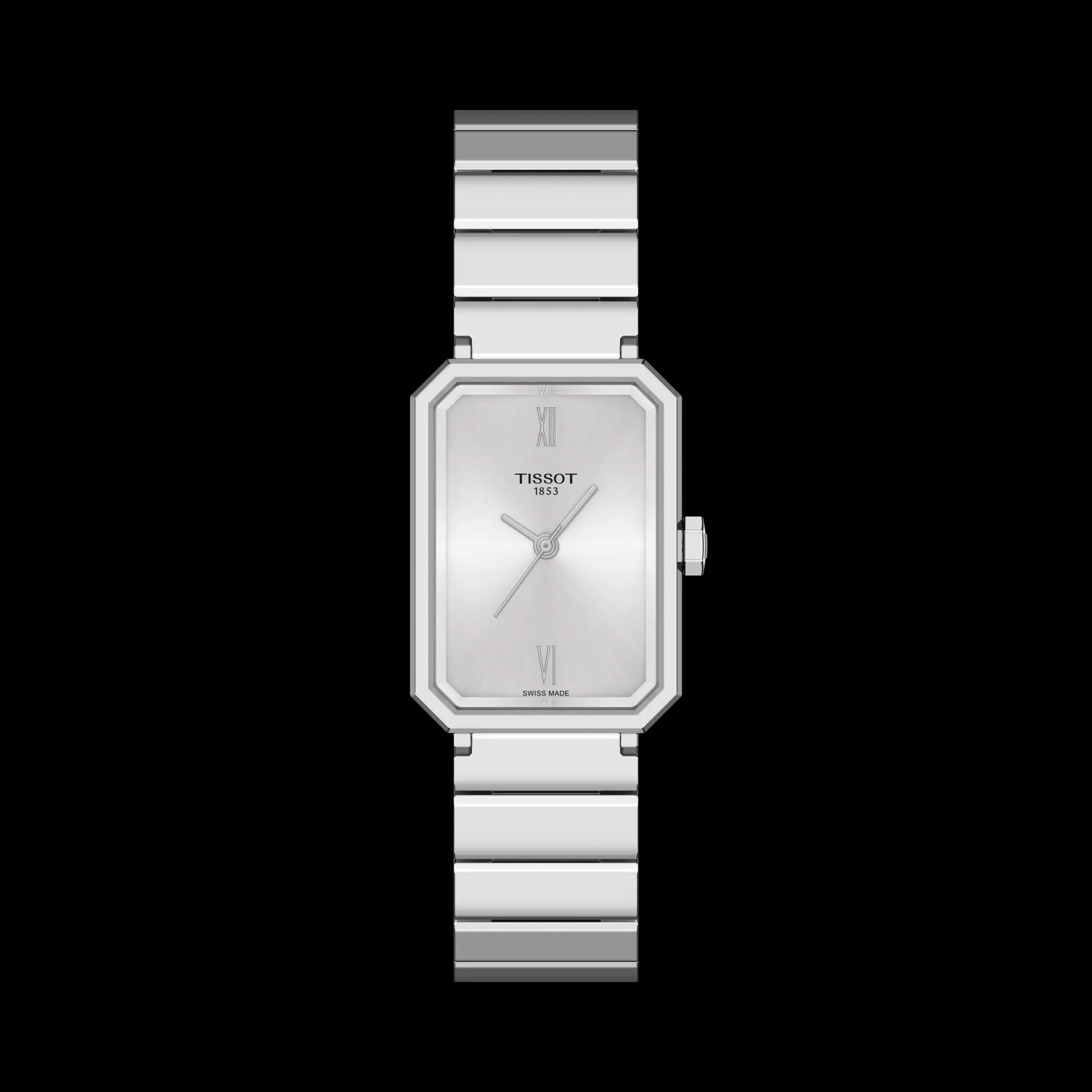 Tissot Classic Lady 'SRV' Rectangular Silver Dial Watch