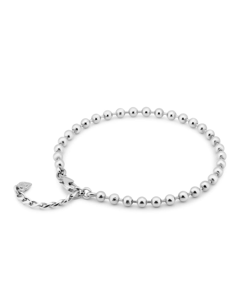 Silver Beaded Anklet