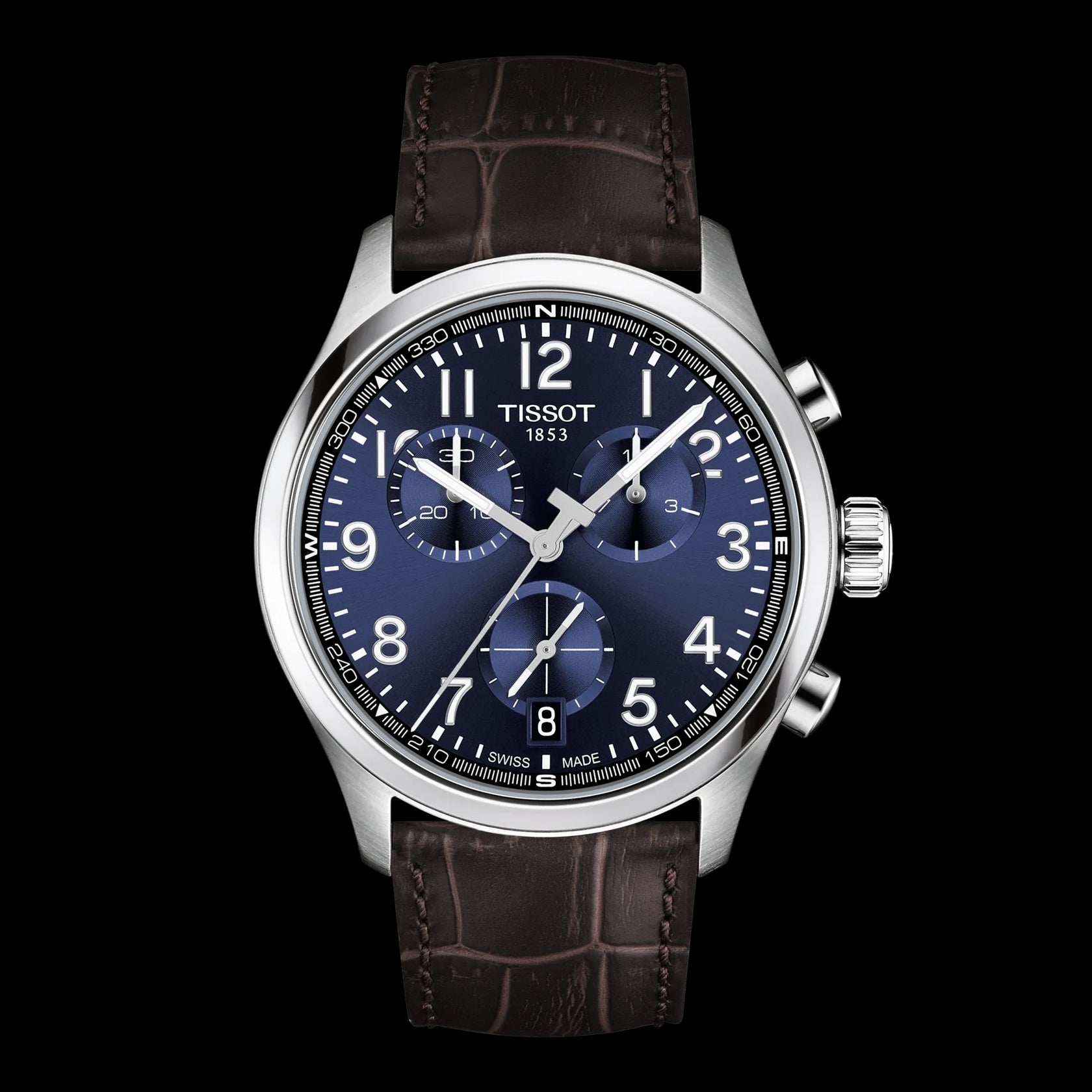 Tissot Chrono L Classic Quartz Blue Dial Leather Watch