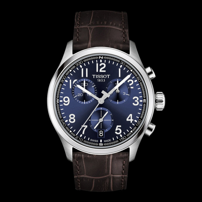 Tissot Chrono L Classic Quartz Blue Dial Leather Watch