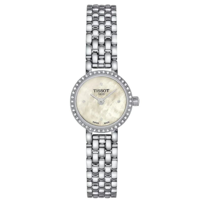 Tissot Lovely Round Diamond Mother Of Pearl Silver Watch