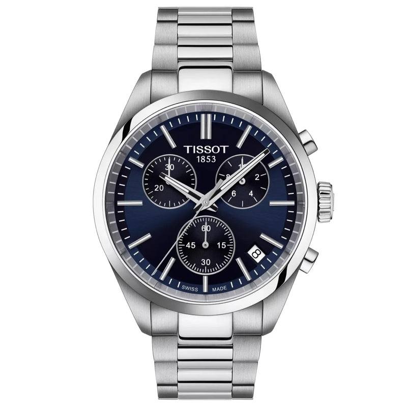 Tissot PR 100 Chronograph Blue Dial Watch