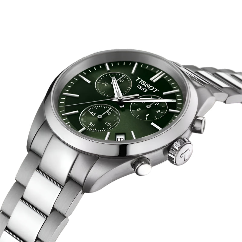 Tissot PR 100 Chronograph Green Dial Watch