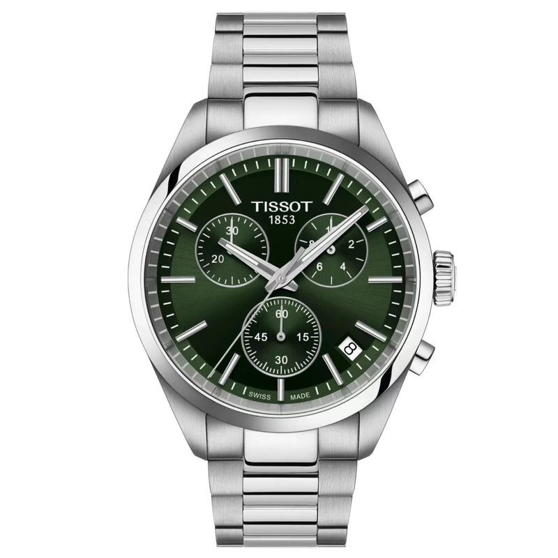 Tissot PR 100 Chronograph Green Dial Watch