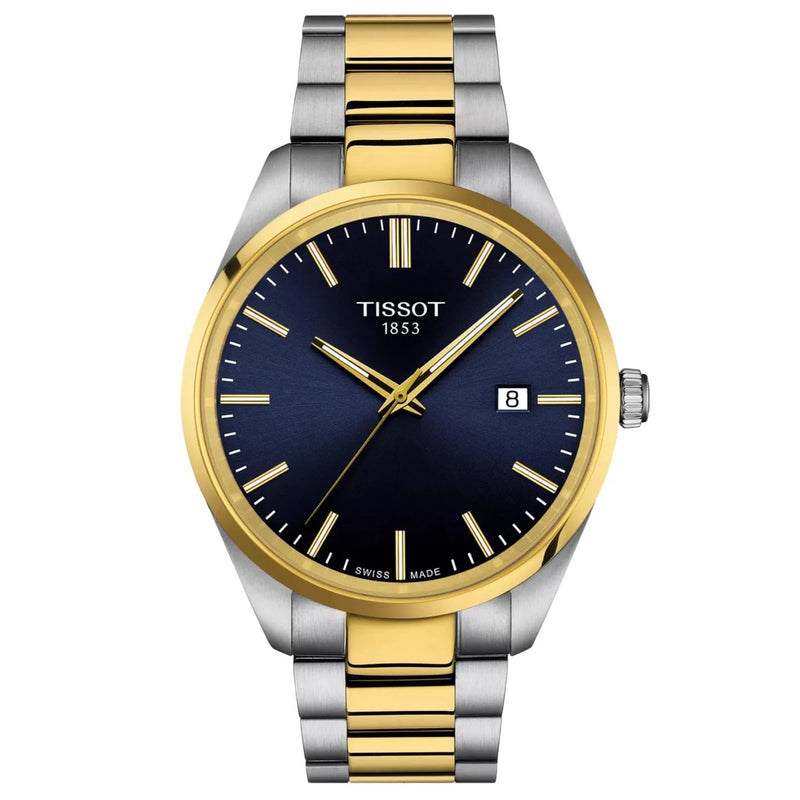 Tissot PR 100 Quartz 40mm Bi-Metal Blue Dial Watch