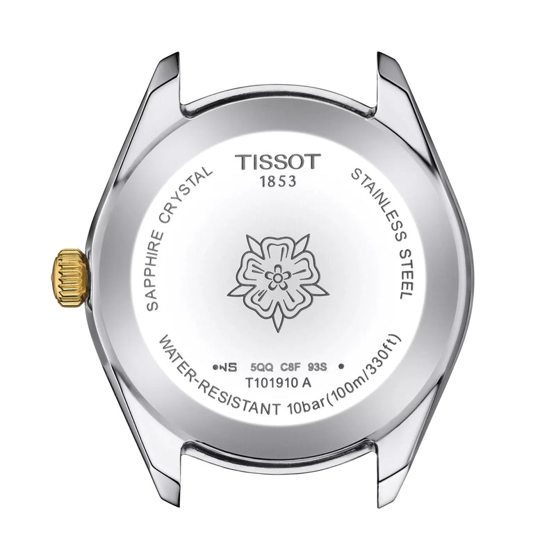 Tissot PR 100 Quartz Sport Chic Bi-Metal Mother of Pearl Dial Watch