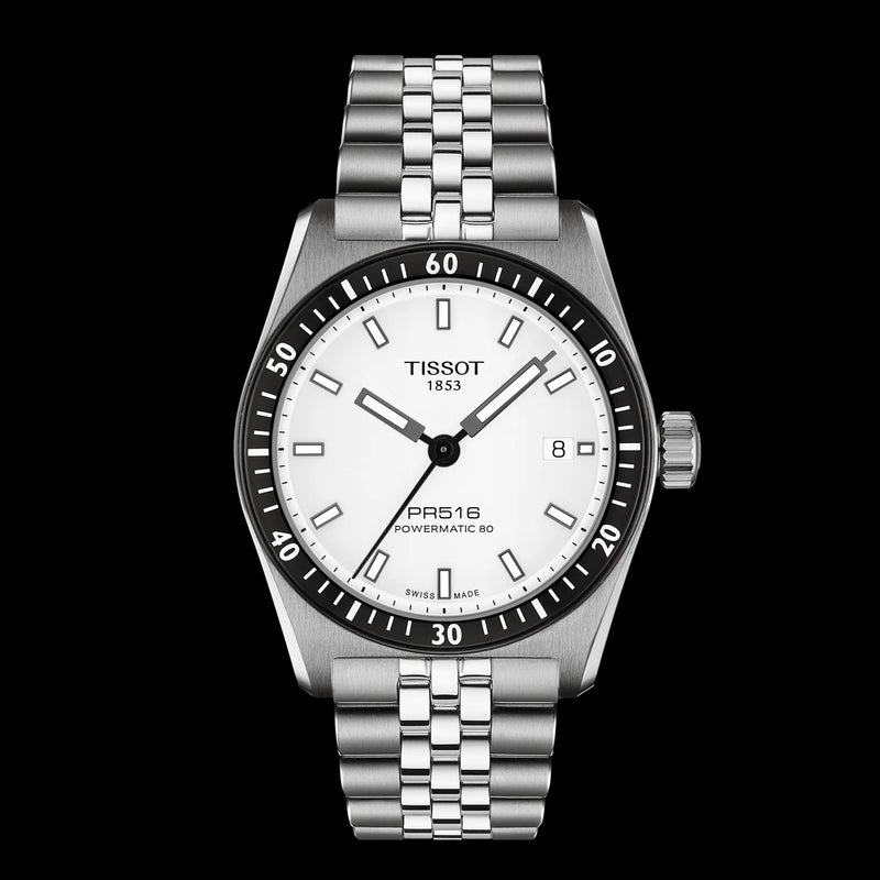 Tissot PR516 Powermatic 80 Black & White Watch