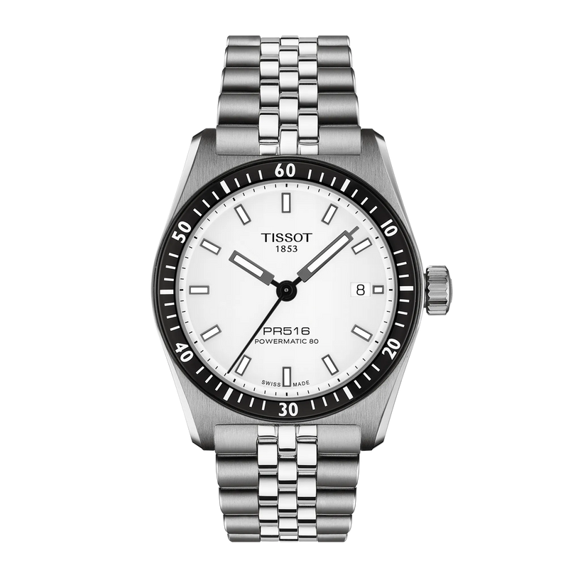 Tissot PR516 Powermatic 80 Black & White Watch