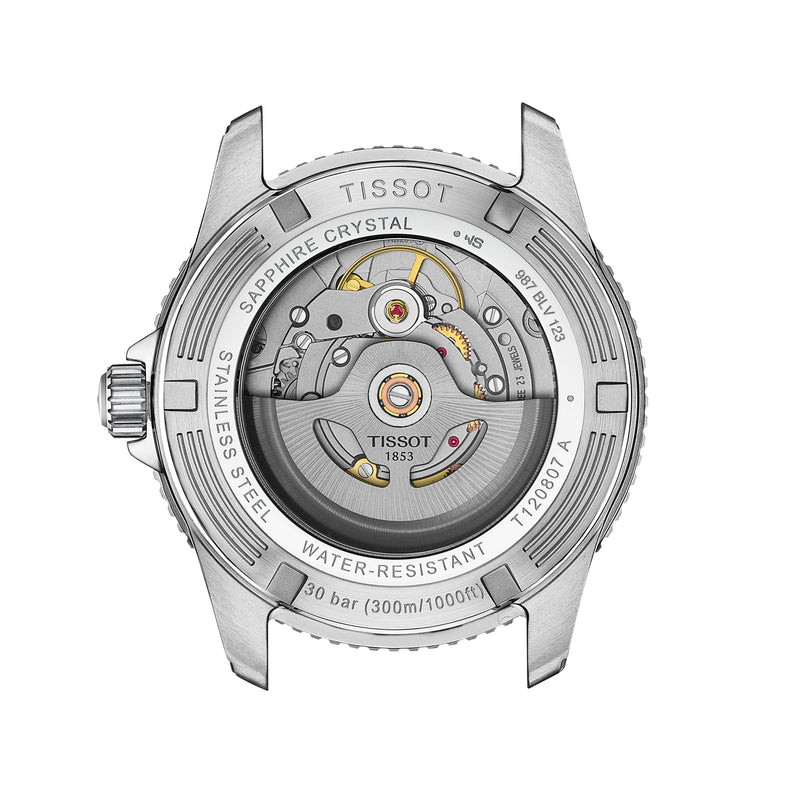Tissot Seastar 1000 Powermatic 80 Rose Gold Black Dial Watch