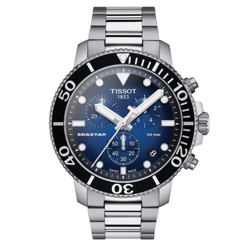 Tissot Seastar 1000 Quartz Chronograph Graded Blue-Black Dial