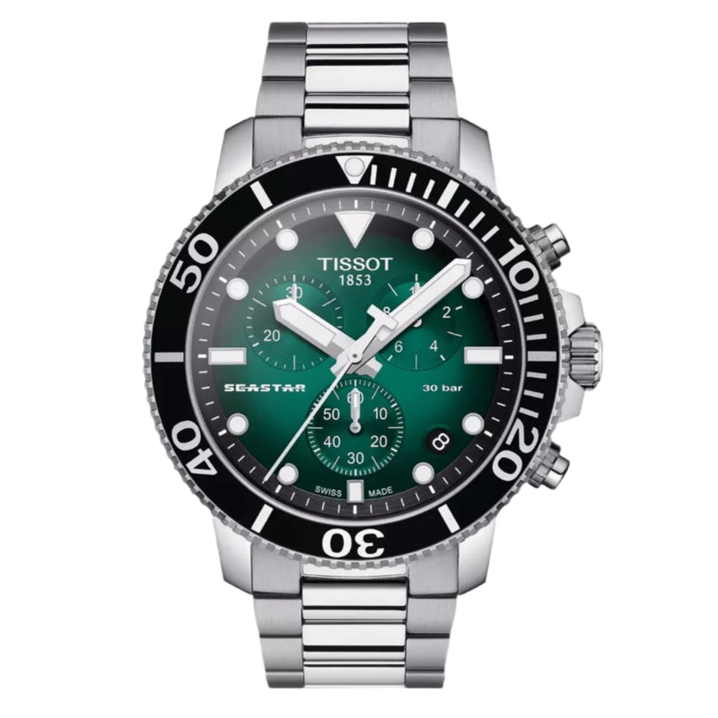 Tissot Seastar 1000 Quartz Chronograph Graded Green-Black Dial