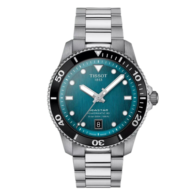 Tissot Seastar 1000 Powermatic 80 Graded Turquoise-Black Dial Watch