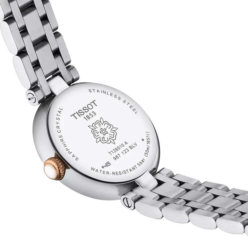 Tissot Bellissima Quartz Small Lady Rose Bi-Metal White Dial Watch