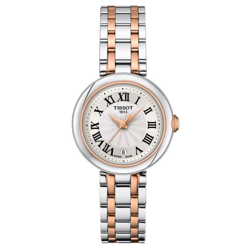 Tissot Bellissima Quartz Small Lady Rose Bi-Metal White Dial Watch