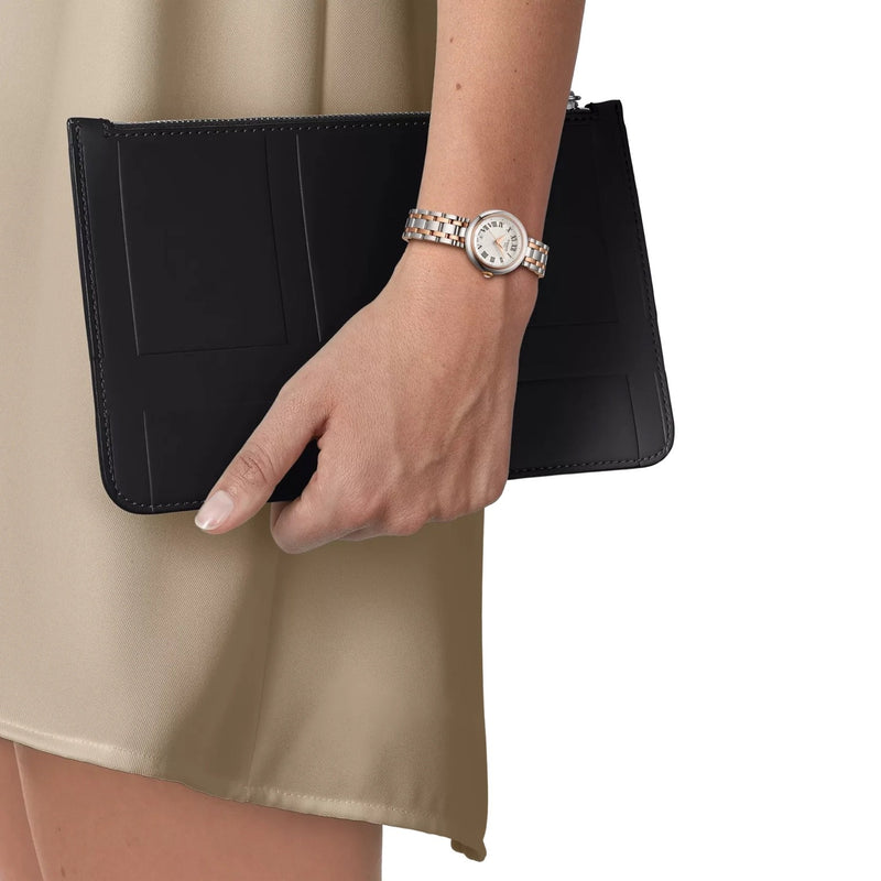 Tissot Bellissima Quartz Small Lady Rose Bi-Metal White Dial Watch