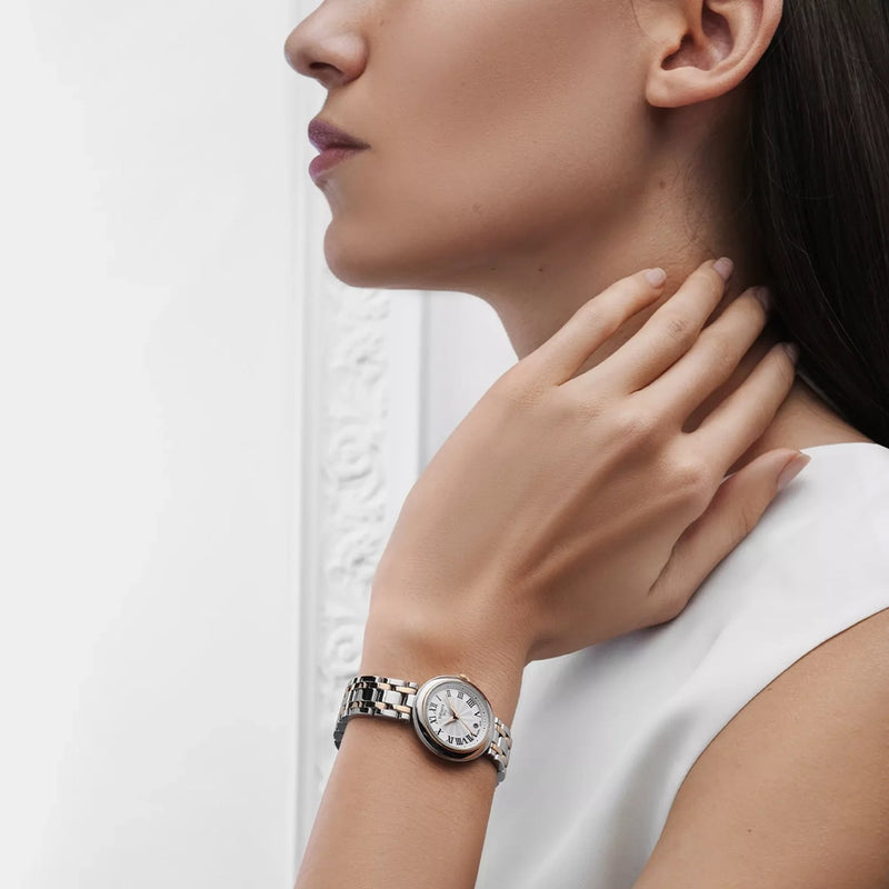 Tissot Bellissima Quartz Small Lady Rose Bi-Metal White Dial Watch