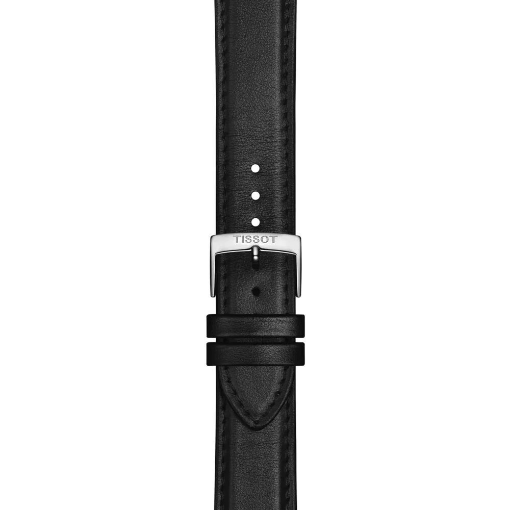Tissot Everytime 40mm Black Leather Stainless Steel Blue Dial Watch