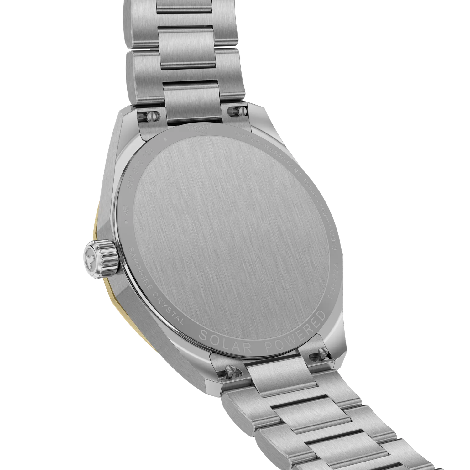 Tissot PRC 100 Solar 39mm Bi-Metal Silver Dial Watch