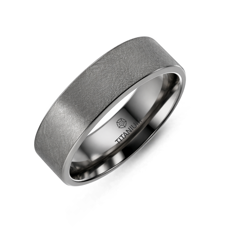 Titanium Flat Profile Chamfered Edge Ring