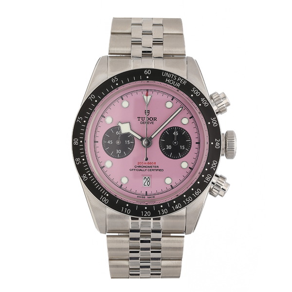 Unworn Tudor Black Bay Chronograph 79360N ‘Miami Pink’ 41mm Watch – 2025, Fully Stickered, Full Set
