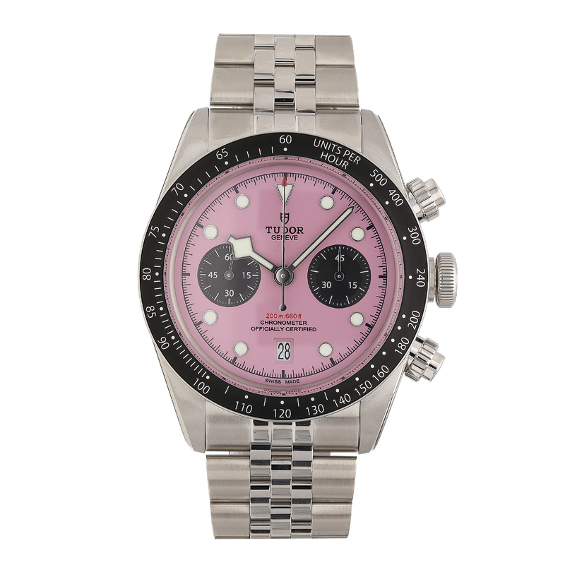 Unworn Tudor Black Bay Chronograph 79360N ‘Miami Pink’ 41mm Watch – 2025, Fully Stickered, Full Set