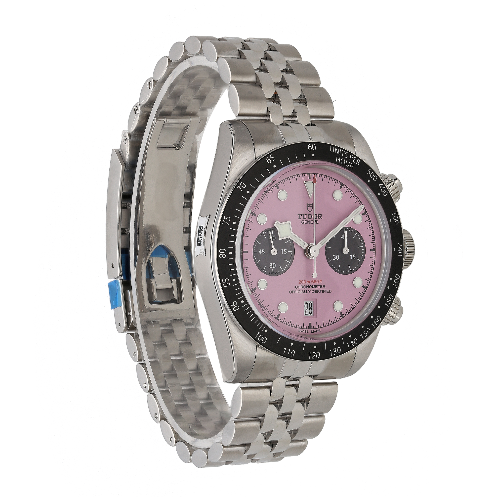 Unworn Tudor Black Bay Chronograph 79360N ‘Miami Pink’ 41mm Watch – 2025, Fully Stickered, Full Set