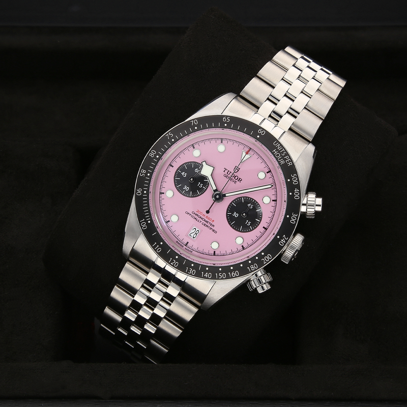 Unworn Tudor Black Bay Chronograph 79360N ‘Miami Pink’ 41mm Watch – 2025, Fully Stickered, Full Set
