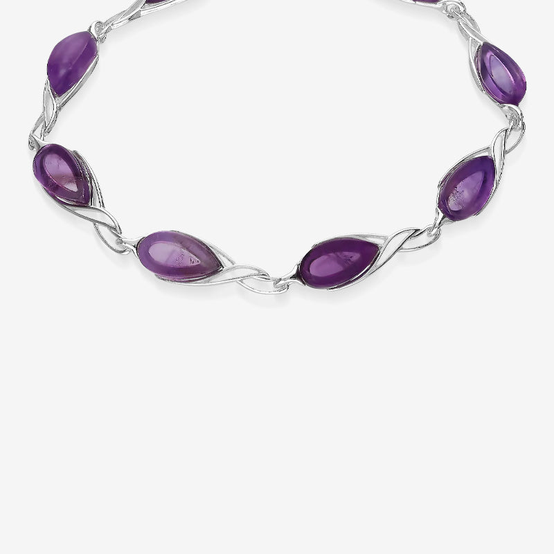 Scout & Lark Purple Amethyst Beaded Bracelet in Vermeil
