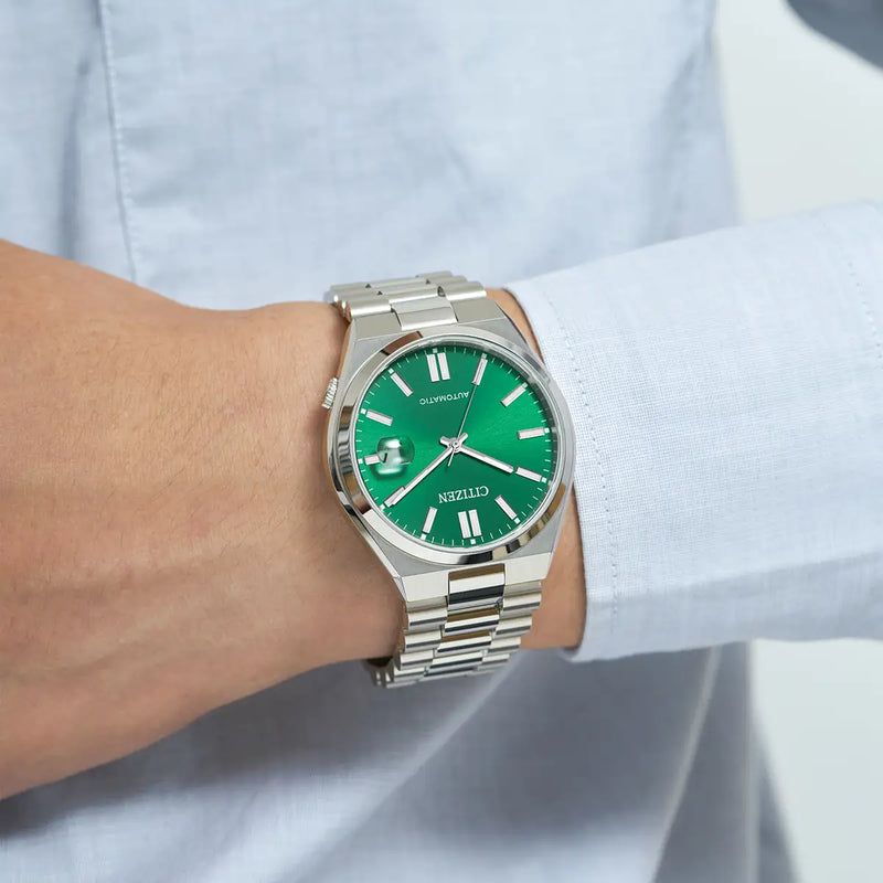 Citizen Tsuyosa Automatic Men’s 40mm Green Dial Stainless Steel Watch NJ0150-56X