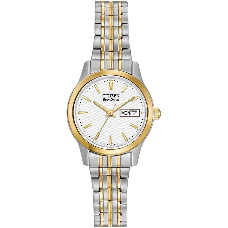 Citizen Eco-Drive Ladies’ Two Tone Expansion Bracelet Watch EW3154-90A