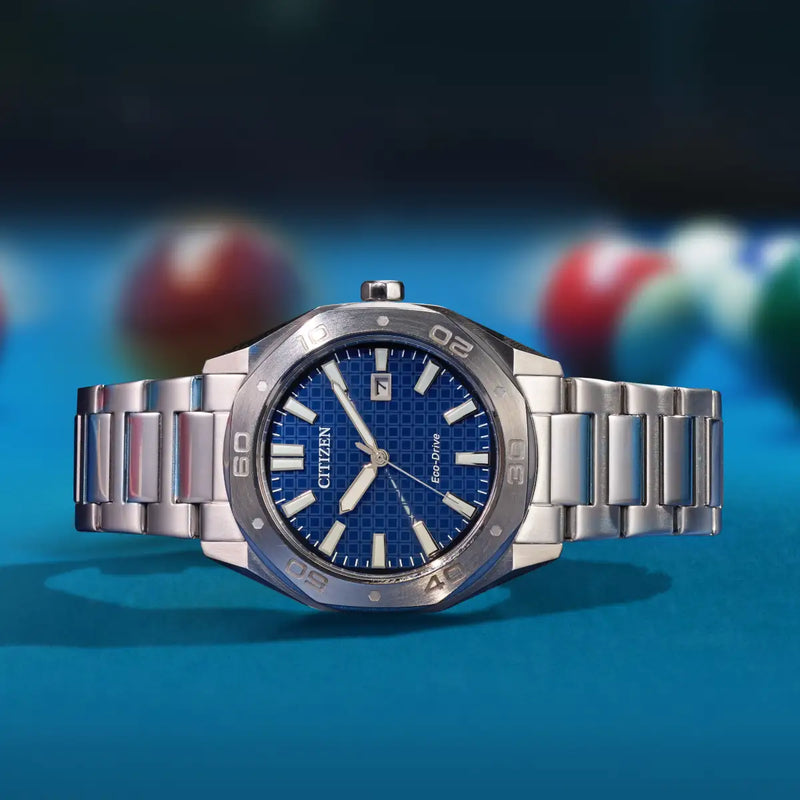 Citizen Eco-Drive Men’s Sport Blue Dial Stainless Steel Watch BM7630-80L