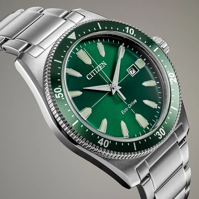 Citizen Vintage Sport Eco-Drive Men’s Green Dial Stainless Steel Watch AW1598-70X