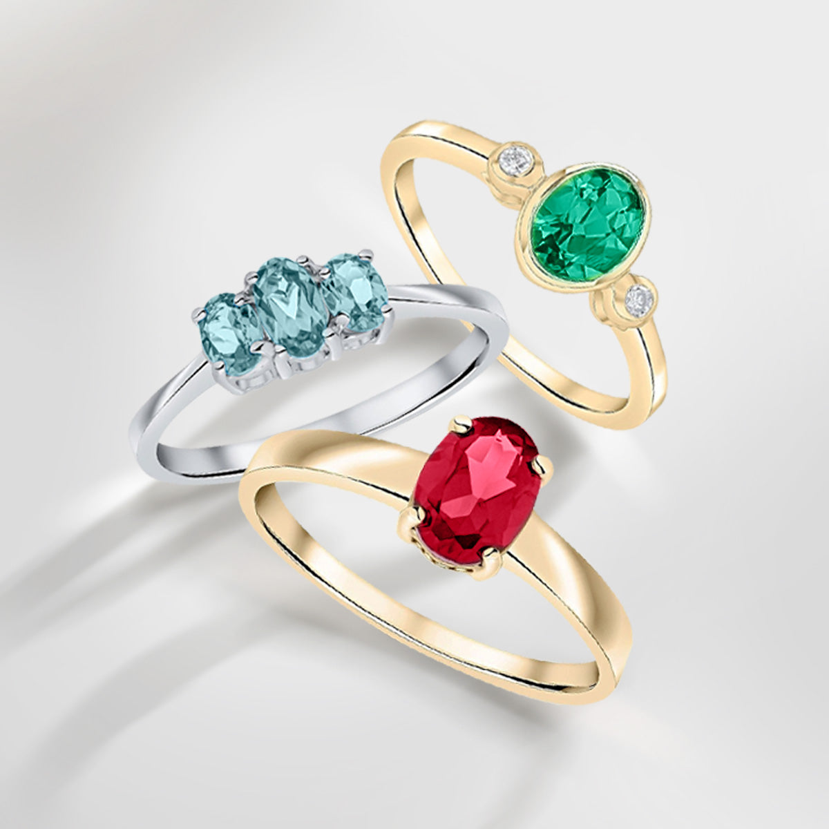 14 Karat Yellow Gold Emerald Cut Emerald | Diamond Ring - Lippa's Jewelry